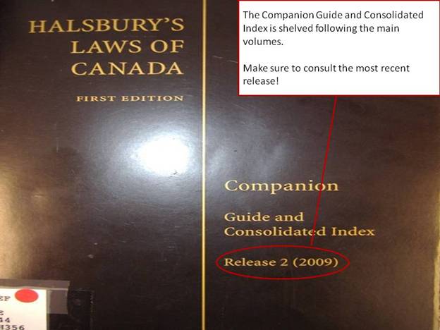 Photo of the cover of Halsbury's Laws of Canada